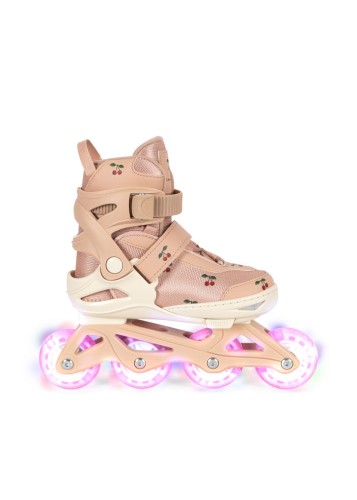 Konges Sløjd rolki regulowane Light Up Roller Skates wiśniowy róż widok 3/4