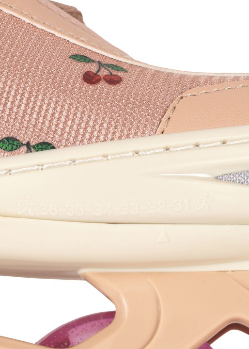 Konges Sløjd rolki regulowane Light Up Roller Skates wiśniowy róż detal zapięć