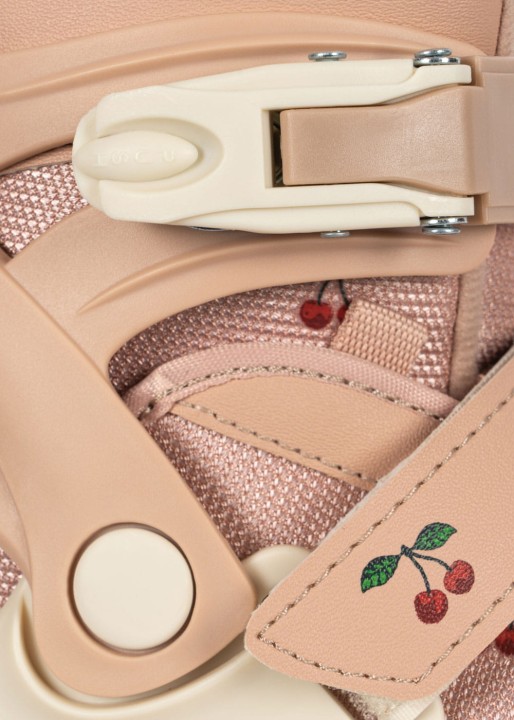 Konges Sløjd rolki regulowane Light Up Roller Skates wiśniowy róż zbliżenie kółka LED