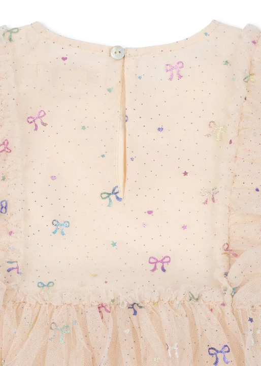 Konges Sløjd tiulowa sukienka Ada Fairy Dress Fairy Bow Sparkle detal góry sukienki