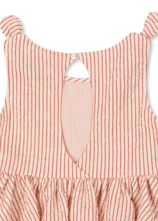 Konges Sløjd sukienka Ellie Dress GOTS Amour Stripe detal góry sukienki
