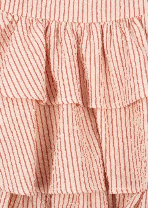 Konges Sløjd sukienka Ellie Dress GOTS Amour Stripe detal tkaniny i falban