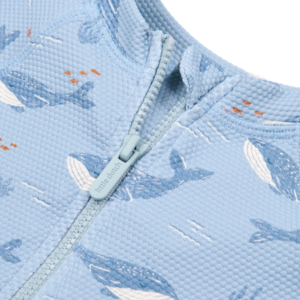 Strój kąpielowy z długim rękawem Ocean Splash UPF40+ zbliżenie wzoru