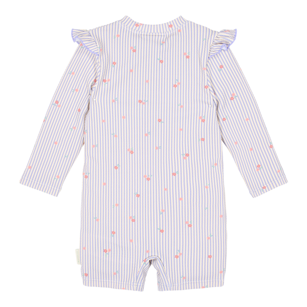 Strój kąpielowy z długim rękawem Dreamy Stripes UPF40+ zbliżenie wzoru