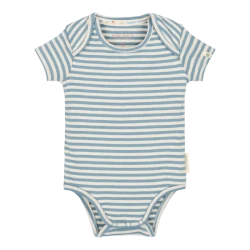 Body z krótkim rękawem w niebieskie paski