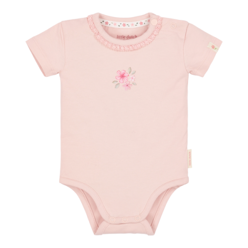 Body z krótkim rękawem Blossom na białym tle