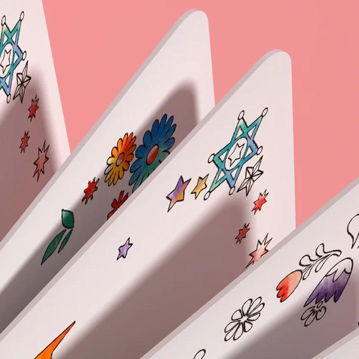 detale zestawu kreatywnego do projektowania i ozdabiania