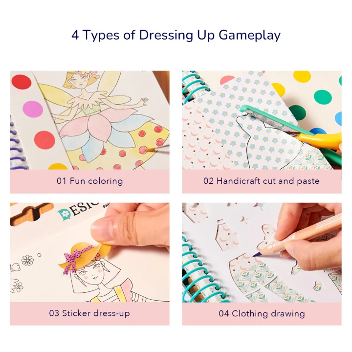 zeszyt kreatywny księżniczka mideer elementy zestawu