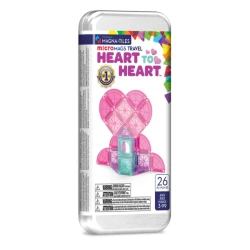 Klocki magnetyczne microMAGS Heart to Heart Travel 26 el.