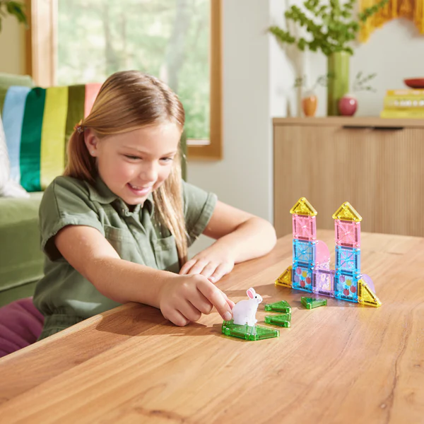 MAGNA-TILES microMAGS Spring Garden – kreatywna zabawa z króliczkiem i kwiatami