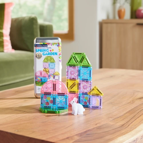 MAGNA-TILES microMAGS Spring Garden – zabawa pastelowymi klockami magnetycznymi