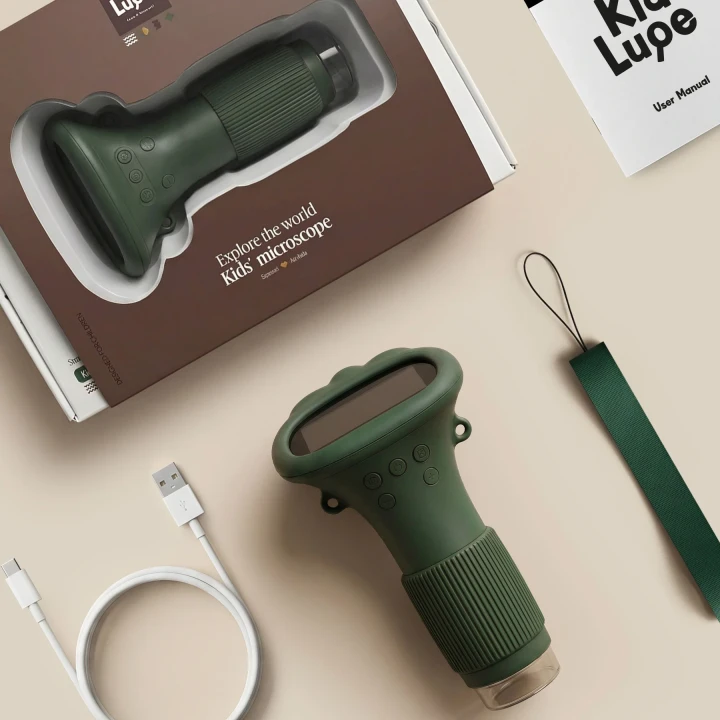 kidloupe-mikroskop-dzieciecy-zielony-w-pudelku
