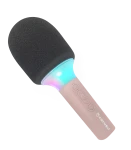 Mikrofon karaoke z efektami LED i zmianą głosu Kidymic różowy