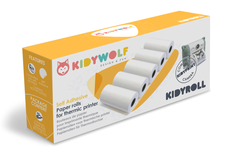 Kidywolf KIDYROLL-ST papier termiczny samoprzylepny Kidyprint opakowanie