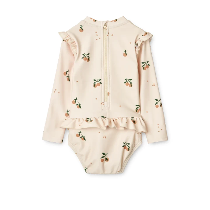 Kostium kąpielowy niemowlęcy Sille Peach / Sea shell tył