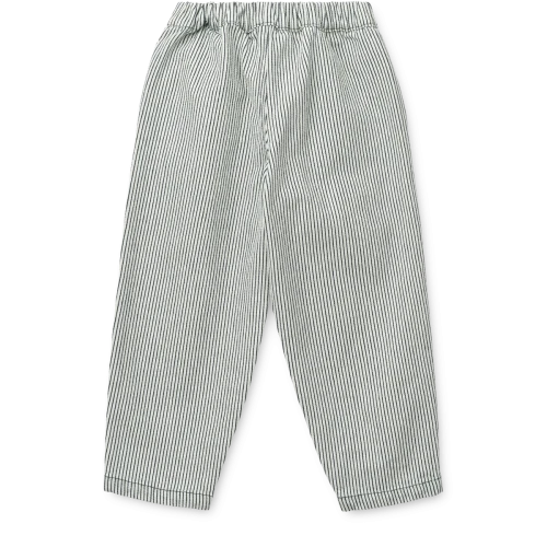 Liewood Borris Stripe – bawełniane spodnie denim w paski, widok z tyłu