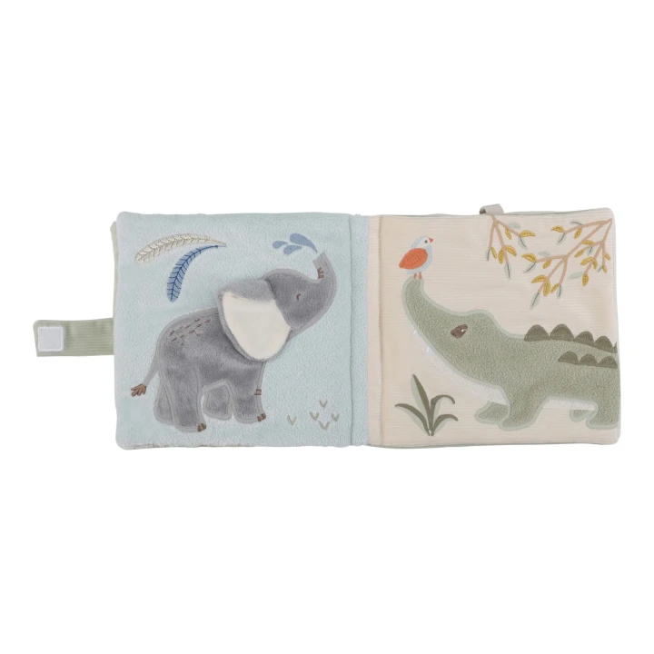 Książeczka sensoryczna Little Dutch Safari Friends GRS z lusterkiem