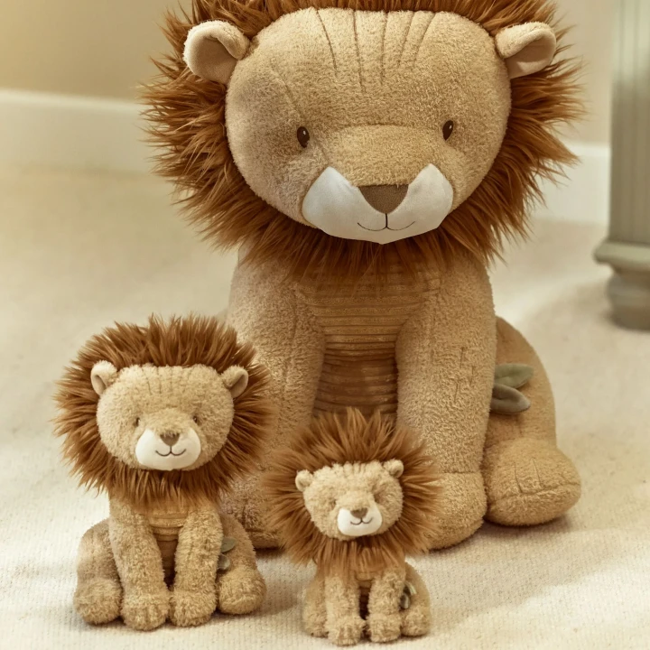Little Dutch Safari Friends GRS przytulanka lew z haftowanymi detalami i listkami