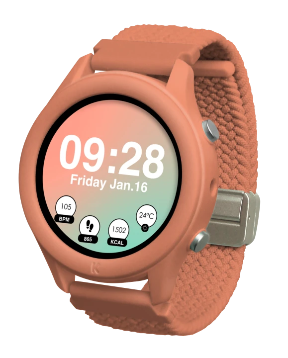 kidywolf-k-watch-coral-smartwatch-dla-dzieci-widok-z-przodu
