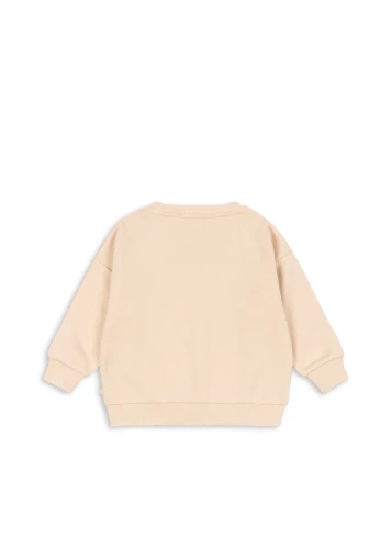 Konges Sløjd Lou Buttercream kremowa bluza bez kaptura widok z tyłu