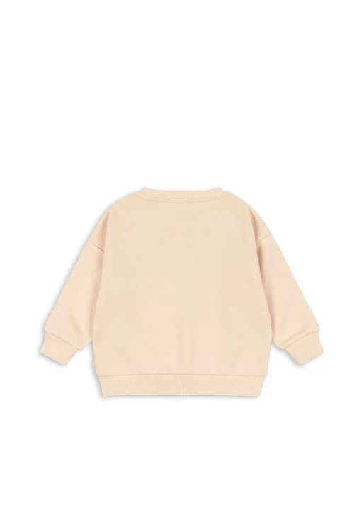 Konges Sløjd Lou Buttercream kremowa bluza bez kaptura widok z tyłu