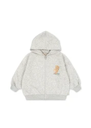 Lou Grey Melange Bluza rozpinana z kapturem