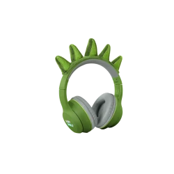 KIDYEARS Dino – zielone słuchawki Bluetooth dla dzieci z kolcami dinozaura