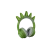 KIDYWOLF KIDYEARS Dino, zielone słuchawki Bluetooth dla dzieci z kolcami