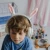 KIDYWOLF KIDYEARS Rabbit – biało-szare słuchawki na głowie dziecka