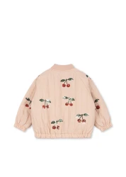 Juno Sequin Cameo Rose – kurtka bomberka z cekinowymi wisienkami