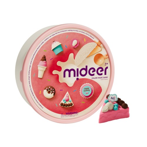 Piasek kinetyczny Mideer Słodkości 1 kg z piaskownicą i akcesoriami MD4326