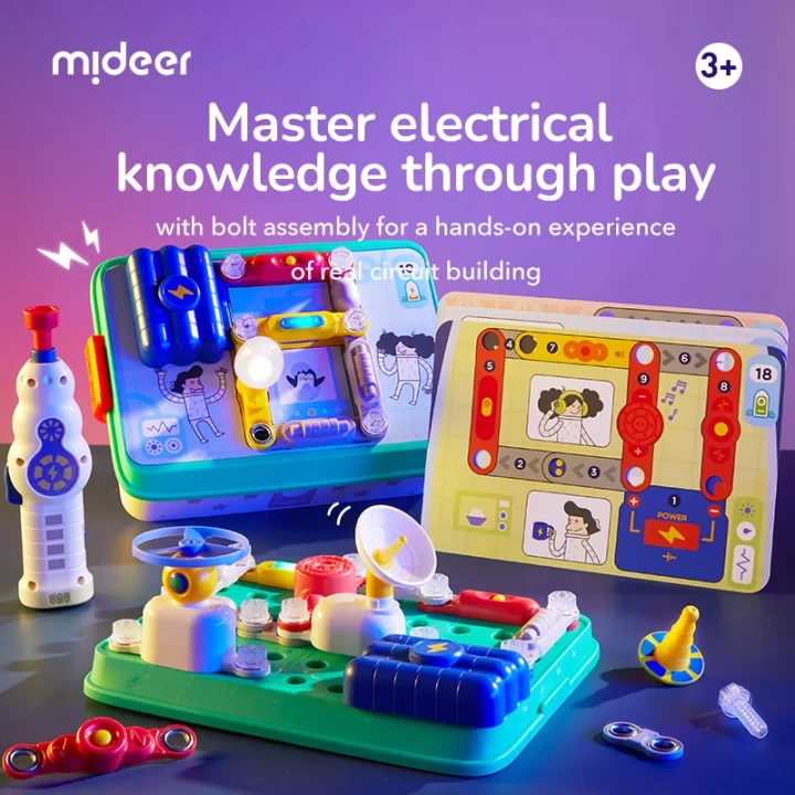 Zestaw elektryczny Mideer do nauki budowania i logicznego myślenia