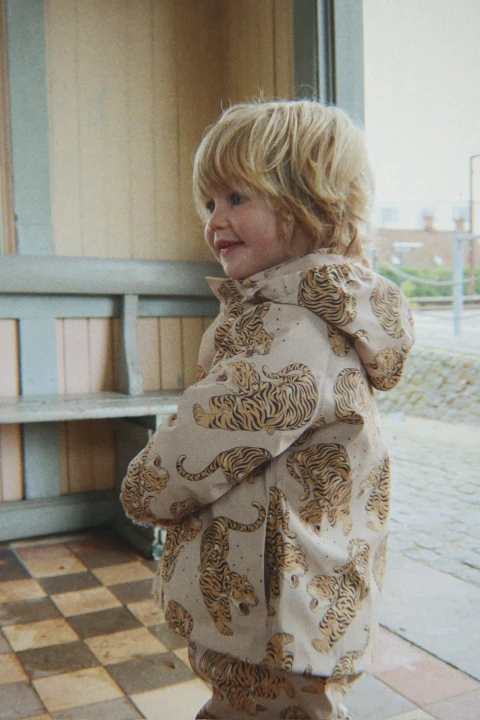 Kurtka przeciwdeszczowa dla dziecka Konges Sløjd Panthera Beige