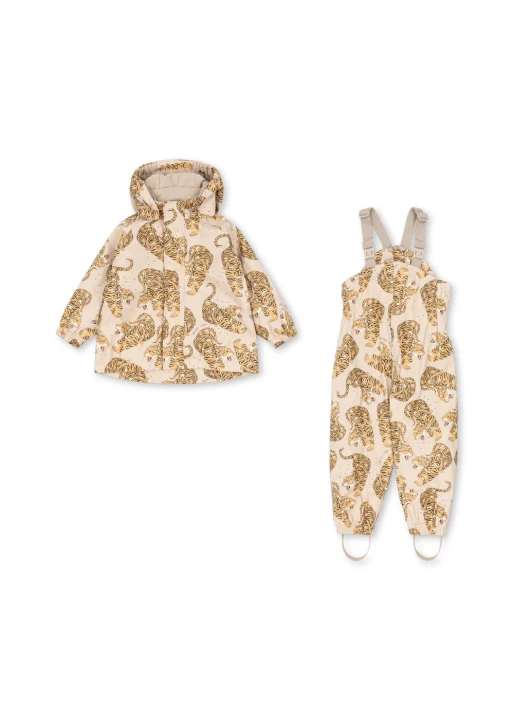 Konges Sløjd Rainy Palme ocieplany komplet przeciwdeszczowy 10 000 mm Panthera Beige