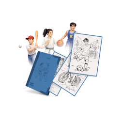 KIDYDRAW-PAD Sports – wkład z 30 ilustracjami sport do odrysowania 8+