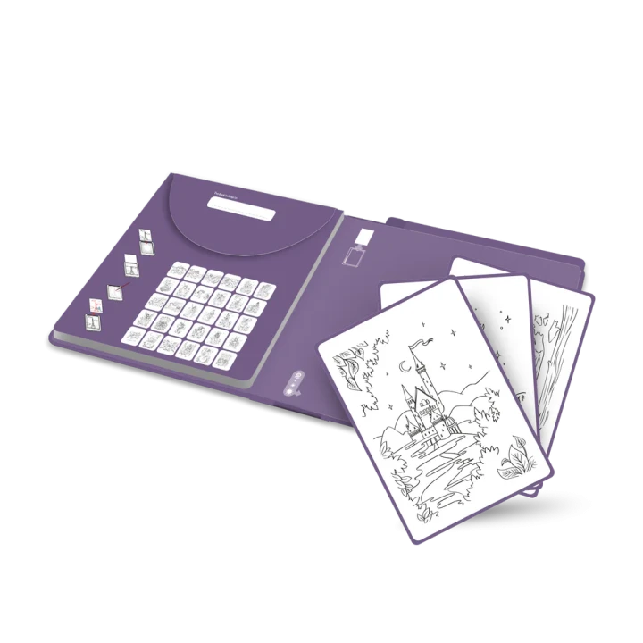 KIDYWOLF KIDYDRAW-PAD magnetyczna książeczka i 30 ilustracji