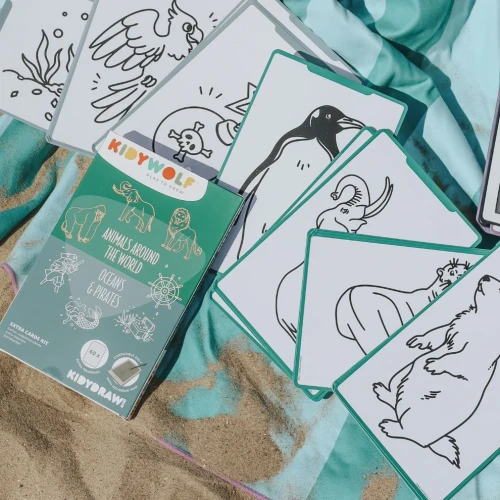 KIDYWOLF KIDYDRAW-MINI wkład z kartami Zwierzęta świata