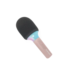 KIDYMIC – Mikrofon karaoke dla dzieci Bluetooth różowy z efektami LED i zmianą głosu