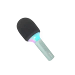 KIDYMIC – Mikrofon karaoke dla dzieci Bluetooth zielony z efektami LED i zmianą głosu