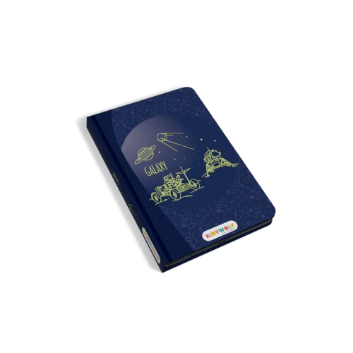 KIDYDRAW MINI Galaxy – granatowy tablet LCD do rysowania dla dzieci 8,2″ z kosmicznymi ilustracjami