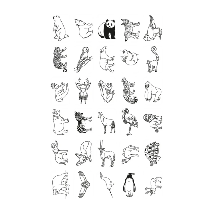 Zestaw 30 ilustracji zwierząt świata do tabletu KIDYDRAW MINI Animals Around the World