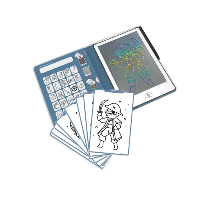 Zestaw KIDYDRAW MINI Ocean i Piraci z tabletem LCD, rysikiem i ilustracjami