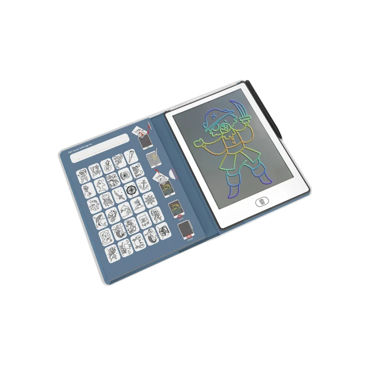 Otwarty tablet LCD KIDYDRAW MINI Ocean i Piraci do wielokrotnego rysowania i kasowania