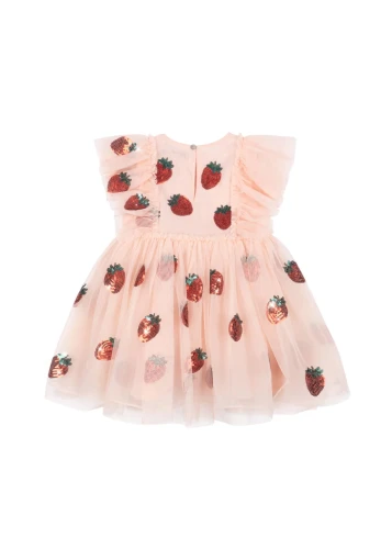 Tiulowa sukienka Yvonne Frill Strawberry Rose widok z tyłu