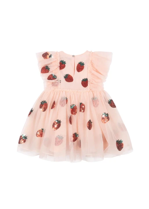 Tiulowa sukienka Yvonne Frill Strawberry Rose widok z tyłu