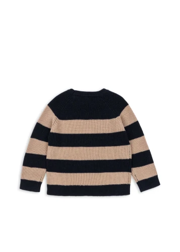 Sweter dziecięcy merino Vitum Blue Stripe widok z tyłu