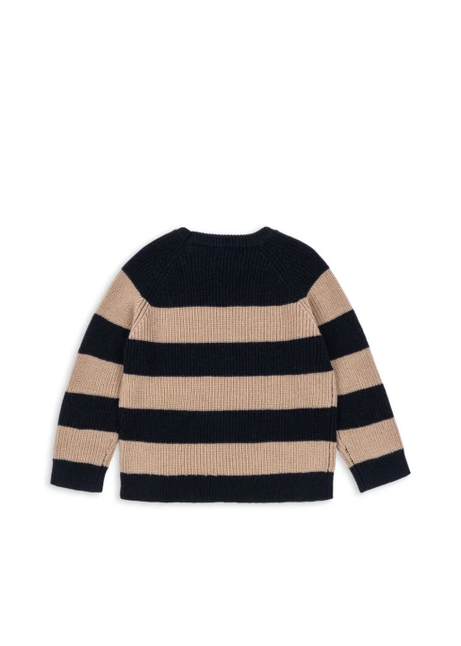 Sweter dziecięcy merino Vitum Blue Stripe widok z tyłu