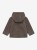 Tył kurtki dziecięcej HUTTEliHUT Jacket Wool Fleece Brown Melange z wełny merino
