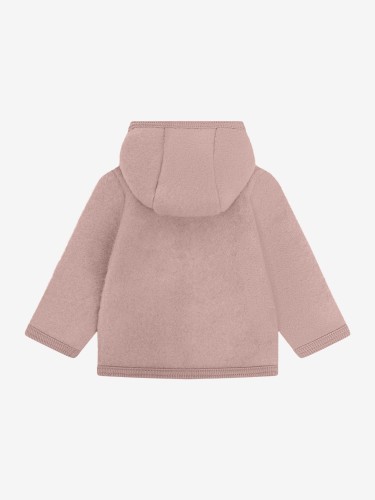 HUTTEliHUT Jacket Wool Fleece Mahogany Rose – kurtka z wełny merino, widok z tyłu