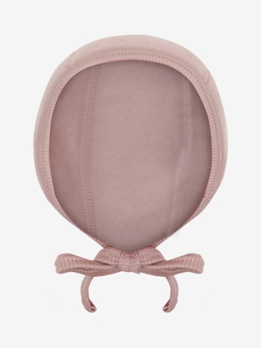 Czapka niemowlęca z wełny merino HUTTEliHUT Mahogany Rose – widok z przodu